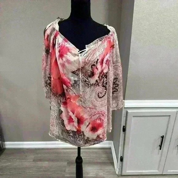 Style and company Floral top - Picture 1 of 2